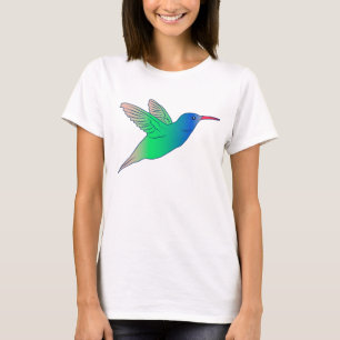 Camiseta Gráfico de Ave Colorido