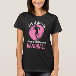 Camiseta Gráfico De Balonmano Para Chicas Mujeres Balonmano