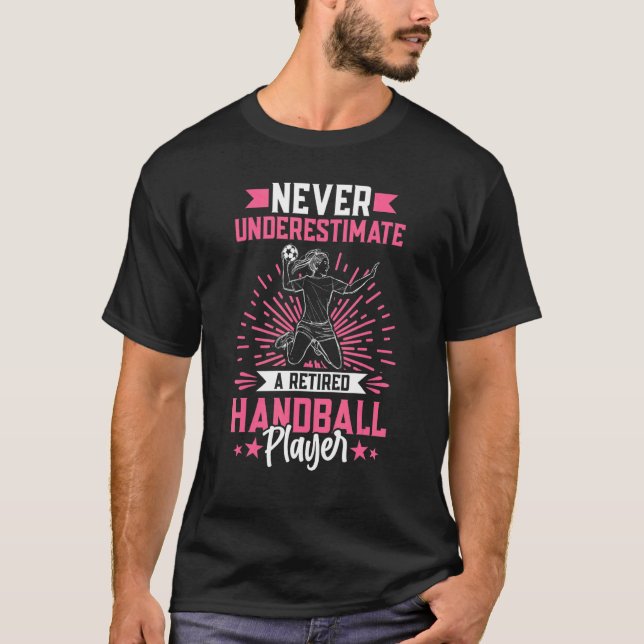 Camiseta Gráfico De Balonmano Para Chicas Mujeres Jugadoras (Anverso)