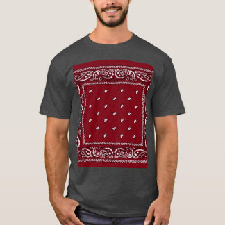 Camiseta Gráfico de Bandana Burgundy 