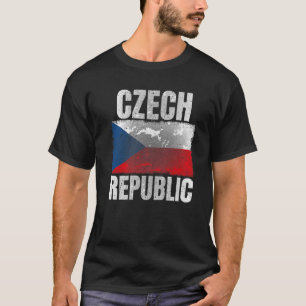 Camiseta Gráfico De Bandera De La República Checa Con Probl