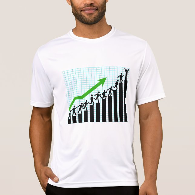 Camiseta Gráfico de barra de progreso de éxito de crecimien (Anverso)