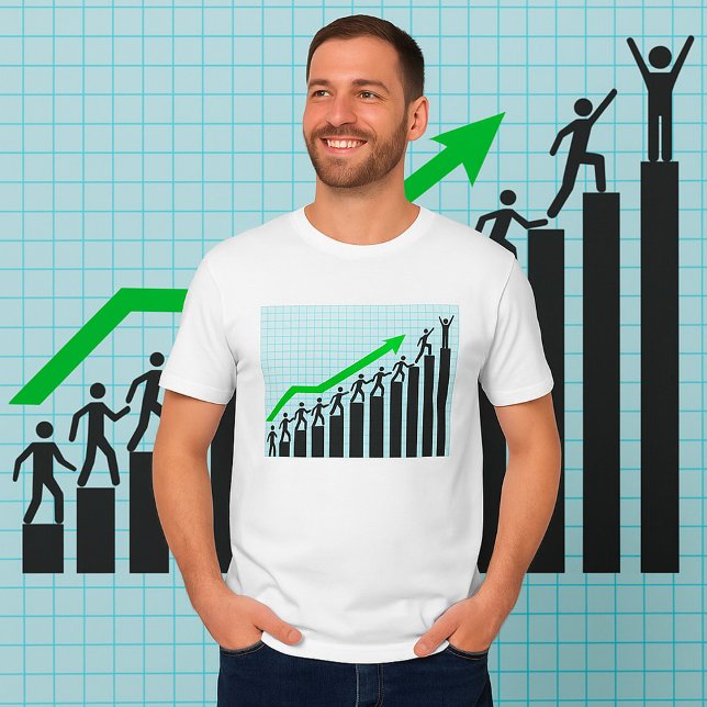 Camiseta Gráfico de barras de progreso de éxito de crecimie (Subido por el creador)