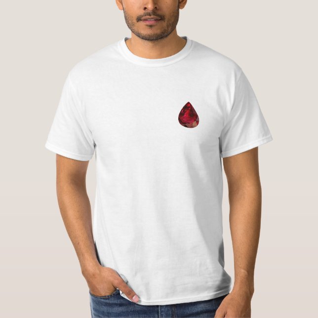 Camiseta Gráfico de Birthstone Ruby July T-Shirt (Anverso)