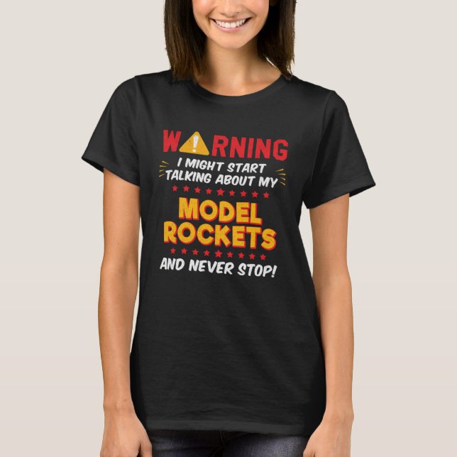 Camiseta Gráfico de broma de modelador de cohetes modelo (Anverso)
