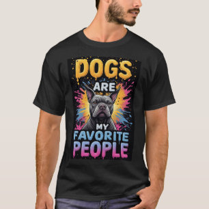 Camiseta Gráfico de Bulldog con Salpicaduras de Pintura Col