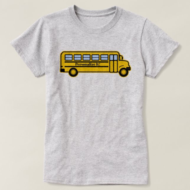 Camiseta Gráfico de bus escolar PERSONALIZADO (Diseño del anverso)