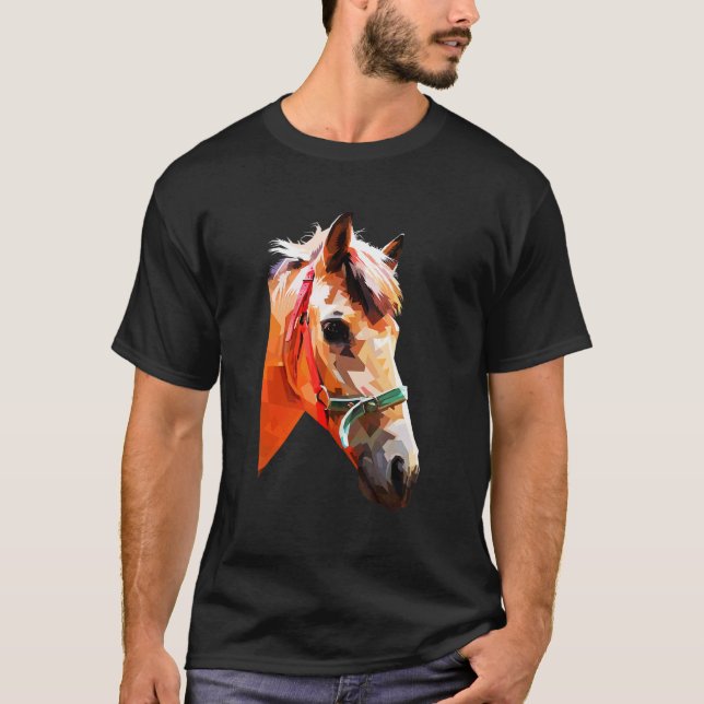 Camiseta Gráfico de caballo colorido (Anverso)