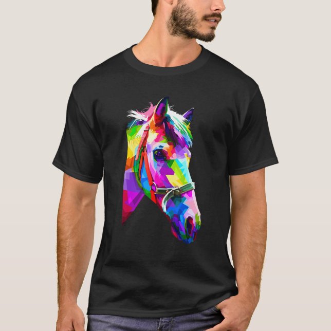 Camiseta Gráfico de caballo colorido 2 (Anverso)