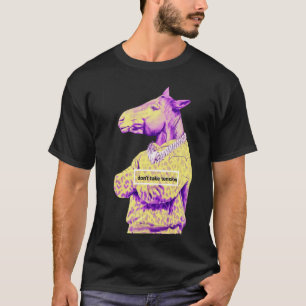 Camiseta Gráfico de caballo púrpura / citas motivacionales