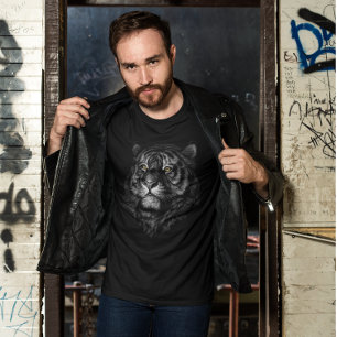 Camiseta Gráfico de cabeza de tigre artístico