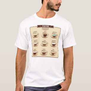 Camiseta Gráfico de café visual retro