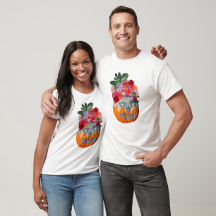 Camiseta Gráfico de calabaza floral de Rosabella