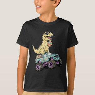Camiseta Gráfico de camión monstruo T Rex de Pascua para ni