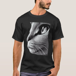 Camiseta gráfico de cara de gato animal mascota estampado g
