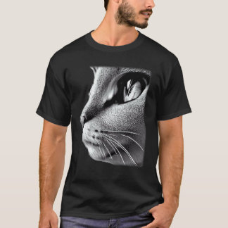 Camiseta gráfico de cara de gato animal mascota estampado g