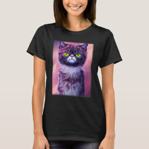 Camiseta Gráfico de cara de gato animal mascota estampado g