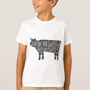 Camiseta Gráfico de carnicería de vaca