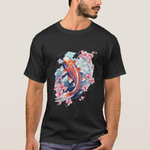 Camiseta Gráfico de carpa koi flor de cerezo japonesa Sakur