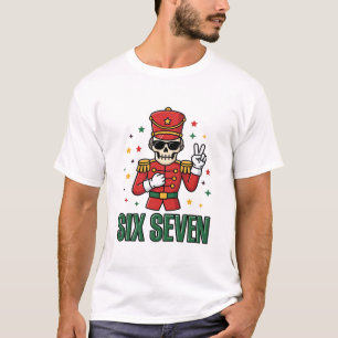 Camiseta Gráfico de cascanueces de Navidad Six Seven