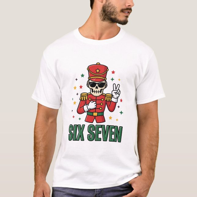 Camiseta Gráfico de cascanueces de Navidad Six Seven (Anverso)