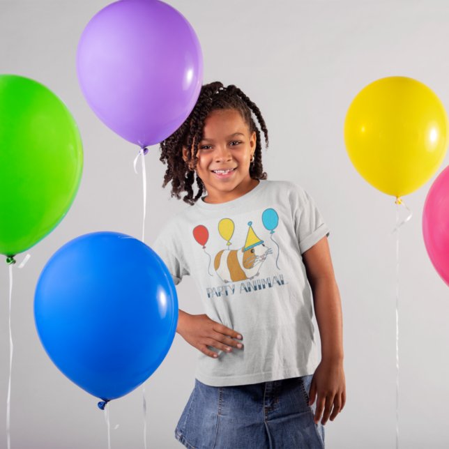 Camiseta Gráfico de cerdo y globos de Guinea animal Fiesta (Subido por el creador)