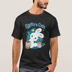Camiseta Gráfico de chicas conejito de Pascua supercute