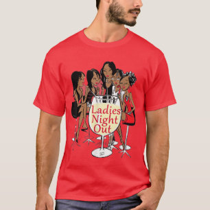 Camiseta Gráfico de Chicas negros Noche de las Damas