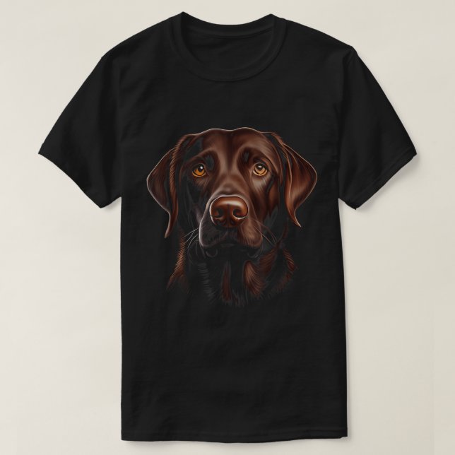 Camiseta Gráfico de Chocolate Lab Face Dog Lover para hombr (Diseño del anverso)