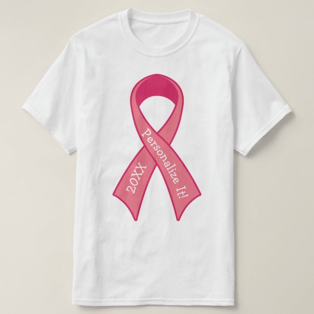 Camiseta Gráfico de cinta rosa PERSONALIZADA (Diseño del anverso)