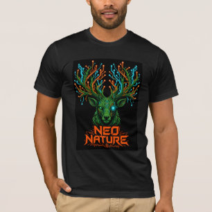 Camiseta Gráfico de circuito de asta de ciervo cibernético