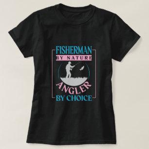 Camiseta Gráfico de cita de pescador retro para exteriores