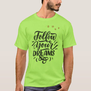Camiseta Gráfico de cita inspiradora con estrellas doradas
