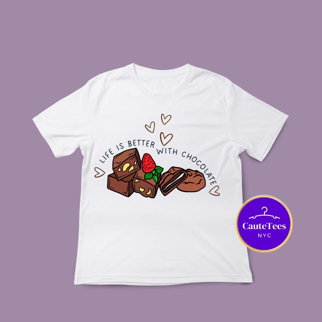 Camiseta Gráfico de citas de Chocolate Lover (Subido por el creador)