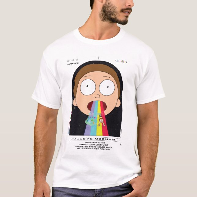Camiseta Gráfico de citas de Morty Goodbye Moonmen (Anverso)