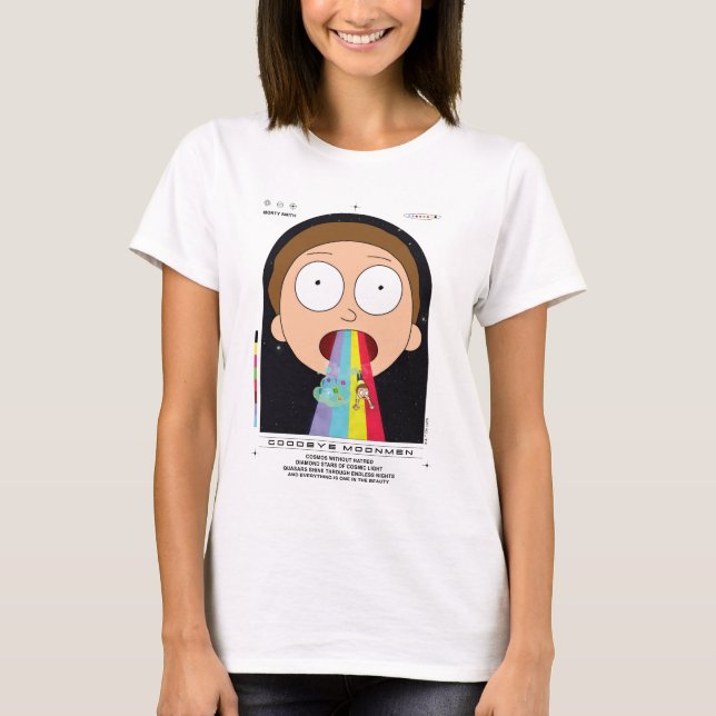 Camiseta Gráfico de citas de Morty Goodbye Moonmen (Anverso)