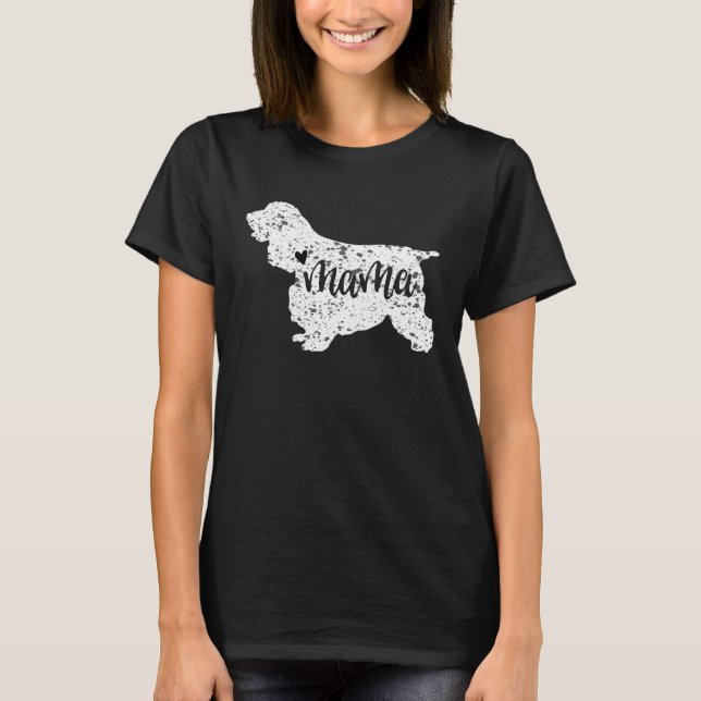 Camiseta Gráfico de Cocker Spaniel Pata para Mamá (Anverso)