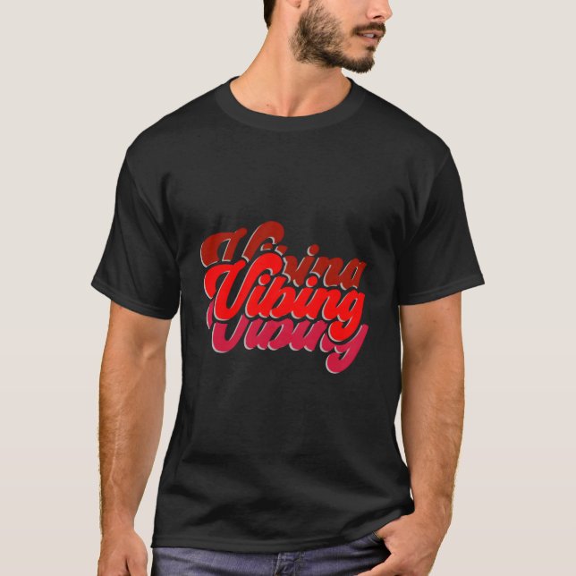 Camiseta Gráfico de color rojo vivo (Anverso)