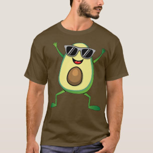 Camiseta Gráfico de comida veganaGuacamoleCute bailando agu