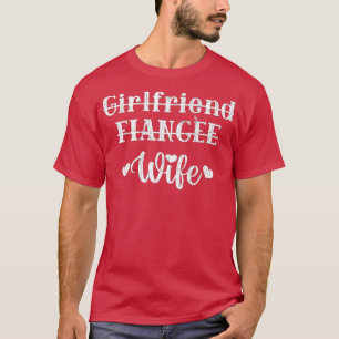 Camiseta Gráfico de compromiso divertido de novia Fiancee W
