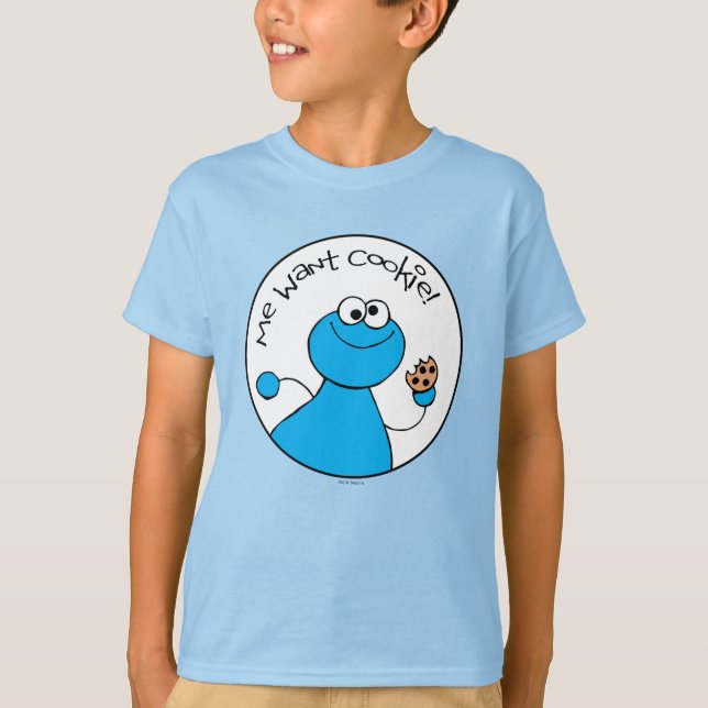 Camiseta Gráfico de Cookie Monster Doodley (Anverso)