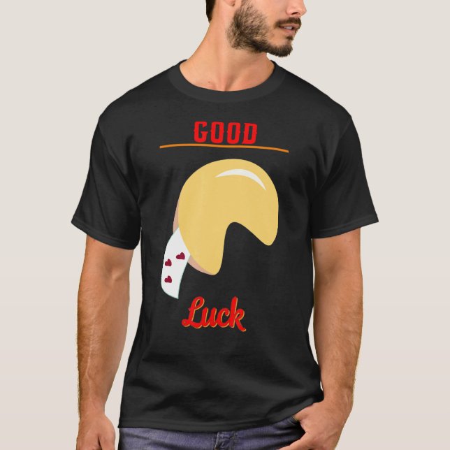 Camiseta Gráfico de Cookie Sayings de Buena Suerte Fortune (Anverso)