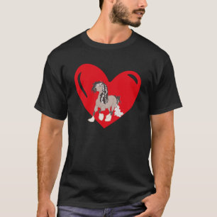 Camiseta Gráfico de Corazón de Amor Día de San Valentín Niñ