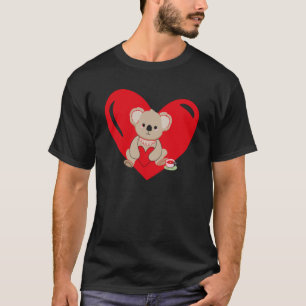 Camiseta Gráfico de corazón de amor Koala del día de San Va