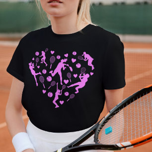 Camiseta Gráfico de corazón de rosa pastel neón para amante