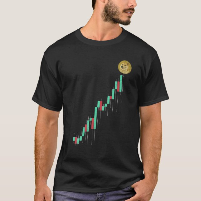 Camiseta Gráfico de cotizaciones de la vendimia Dogecoin DO (Anverso)