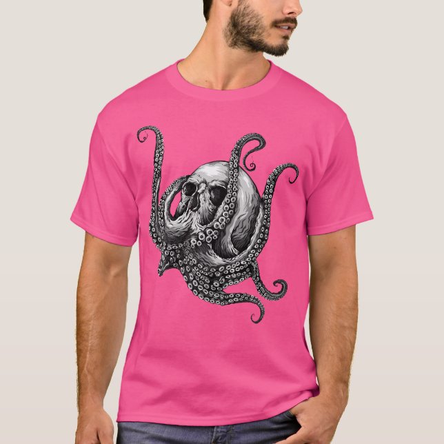 Camiseta Gráfico de cráneo de azucar en pulpo (Anverso)