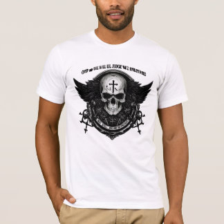 Camiseta Gráfico de cráneo de cómico retro