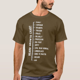 Camiseta Gráfico de crecimiento de barba divertida de escal