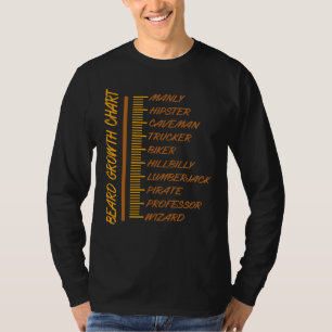Camiseta Gráfico de crecimiento de barba Hombre con barba